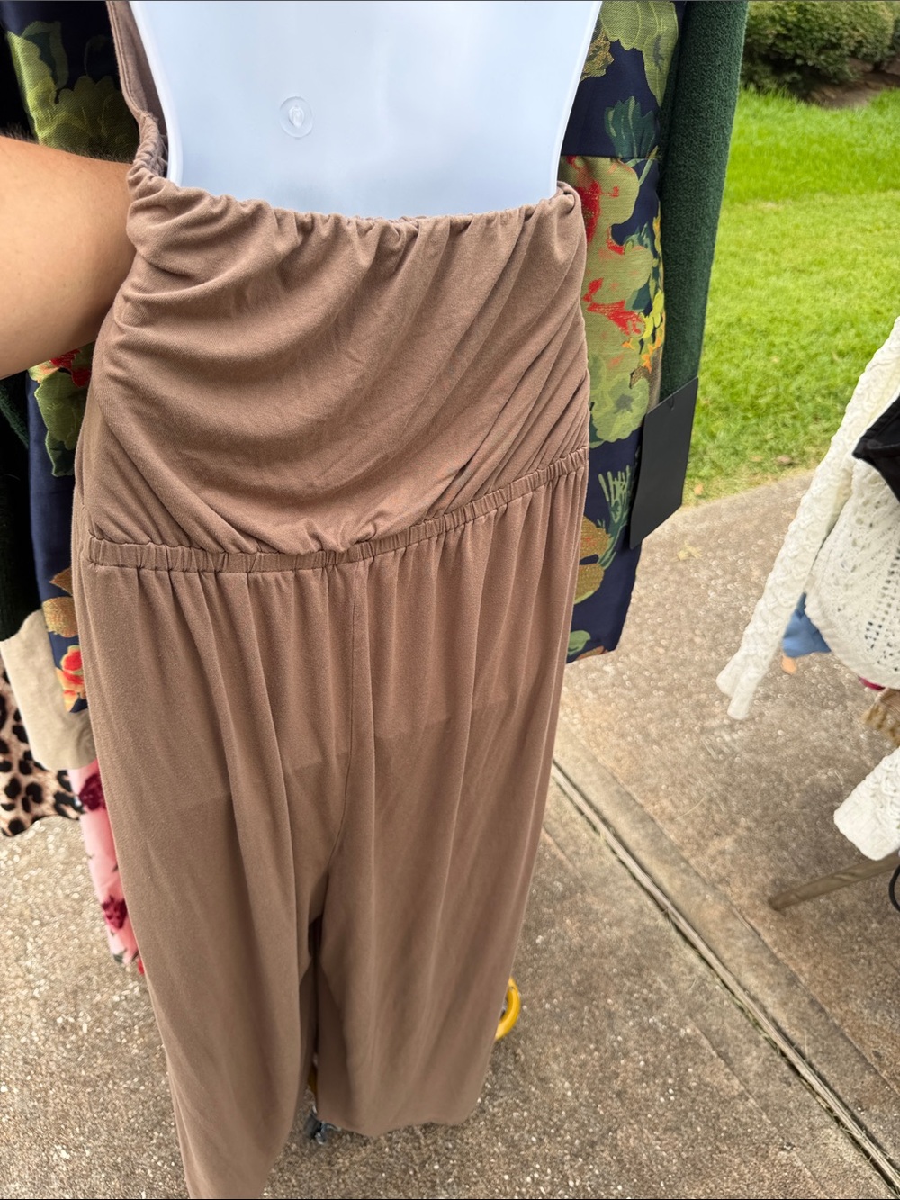 Old Navy Taupe Halter Jumpsuit - Picture 2 of 3